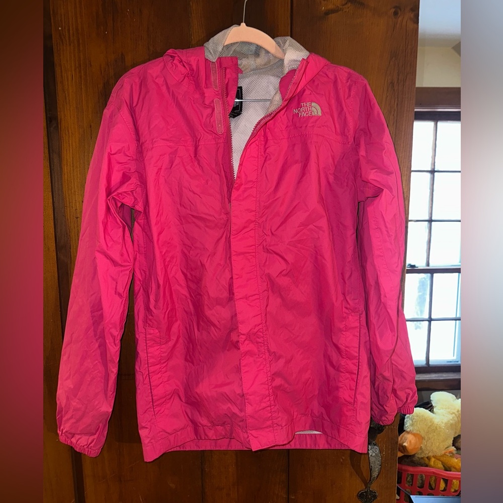 The North Face Kids Bright Pink Raincoat Sz XL